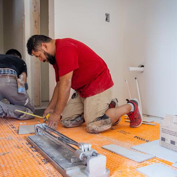 tile floor installation